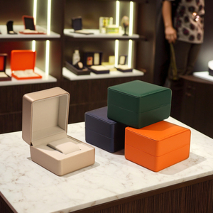 Hộp Quà Tặng Đồng Hồ Tùy Chỉnh Hộp Đồng Hồ Giấy Rỗng Đơn Màu Đen Mờ Đóng Gói Chất Lượng Cao Sang Trọng - Product Image 1