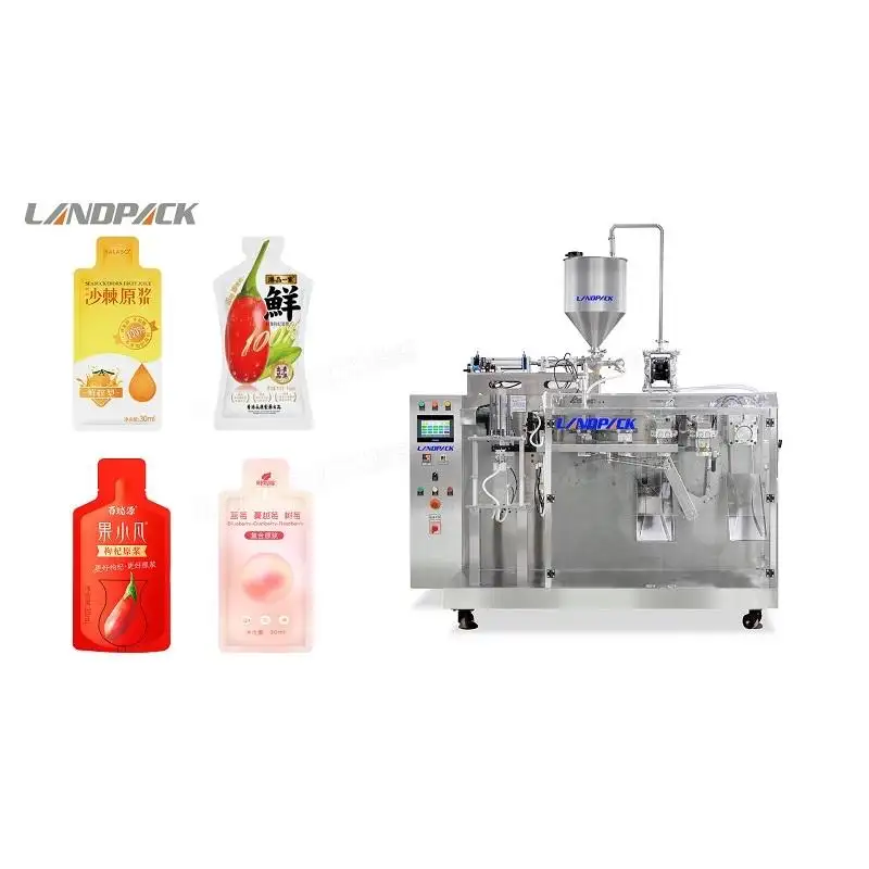 Small Sachet Packet Filling Sealing Machine Pouch Automatic Pure Liquid Oil Milk Juice Water Zipper Bag Packing Machine