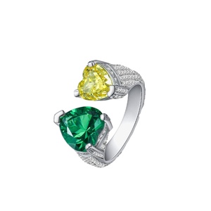 Luxury Vintage Double Gemstone Ring in 18K White Gold IGI Certified Fine Jewelry for Women Engagement & <b>Wedding</b> Gift - Product Image 2