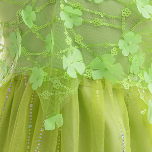 Robe de princesse féerique pour filles, robe Tutu en maille patchwork, Costume de Cosplay d'esprit de la forêt, vêtements de fête pour spectacle sur scène pour enfants - Product Image 4