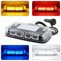 Nueva Barra de Luces LED Ámbar para Techo de Camión, Barra de Luces de Emergencia Intermitente Magnética, Mini Barra de Luces de Advertencia, IP56 Impermeable, 12V-24V