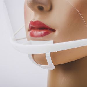 Masque transparent anti-gouttelettes, hygiénique, avec attaches élastiques réglables pour la restauration et la cuisine - Product Image 4