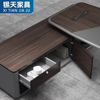 XTLBZ-022 Bureau de direction moderne de luxe fabriqué en Chine, en panneau mélaminé avec plateau supérieur en PVC, extensible, excellent rapport qualité-prix, avec bordure entièrement scellée