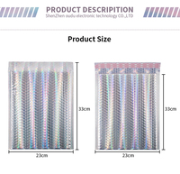 Emballage cosmétique logo personnalisé mat holographique étanche expédition postale poly enveloppe rembourrée bulle sac postal