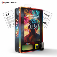 Distributeur de cigarettes mural compact avec vérification de l'âge, paiement par pièces/cartes, distributeur de tabac intelligent, compatible SDK ADA