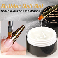 Vernis à ongles en Gel dur indolore, sous forme de Logo personnalisé, blanc, rose, transparent, Extension
