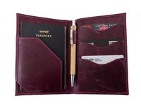 Étui pour passeport de voyage personnalisé en cuir véritable fait à la main porte-carte de crédit d'identité couvre argent portefeuille cadeaux pour unisexe avec Logo personnalisé