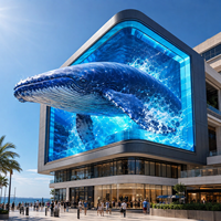Afficheur LED extérieur couleur pleine résolution P5 7680Hz, 16 bits, étanche IP65, HDR10, pour projets de tourisme et de marketing de destinations