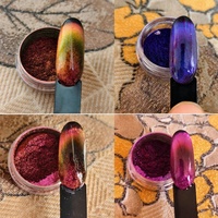 Nouvelle Poudre à Ongles Transfrontalière Effet Miroir Magique Polarisé Rose Aurore Caméléon Œil de Chat Couleur Morandi Paillettes Motif Étoile