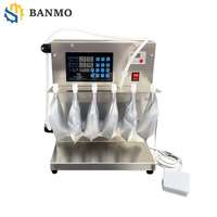 Machine de remplissage semi-automatique BANMO pour sachets à bec verseur avec pompe péristaltique de table, machine de distribution pour jus, mini machine de remplissage