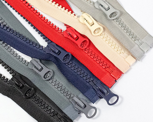 Vente en gros personnalisée 8 #   <span class=keywords><strong>Fermeture</strong></span> éclair <span class=keywords><strong>double</strong></span> glissière en résine plastique, ouverture bidirectionnelle, <span class=keywords><strong>fermeture</strong></span> éclair en résine pour vêtements - Product Image 4