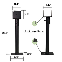 JH-Mech Supports de toit de pergola robustes en acier inoxydable épais, anti-rouille, multi-angles, noir mat