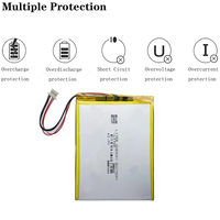 Batterie Rechargeable Li-Polymère 3.7V 5000mAh 5080112 pour Autel MaxiSys MS906 MS905 MX808 Détecteur Automobile Prise 5 Fils