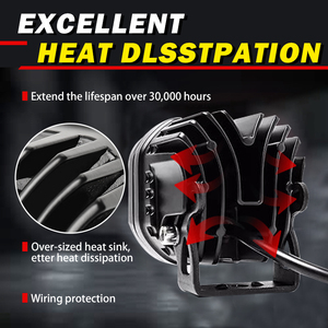 Новое поступление, недорогой автомобильный квадратный противотуманный свет 12 В, желтый 3-дюймовый Автомобильный светодиодный рабочий свет для трактора для грузовика - Product Image 2