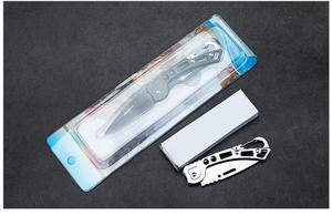 お買い得 ステンレス製 自動ロック ミニ EDC キーチェーンナイフ ハイキング キャンプ サバイバル ポケットナイフ（メンズ向け） - Product Image 6