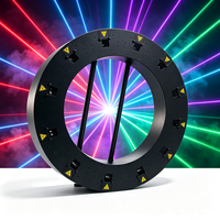 Laser RGB unique en forme d'anneau circulaire à 12 têtes, 3W par œil, DMX ILDA, animation laser pour scène, événement, hall d'exposition
