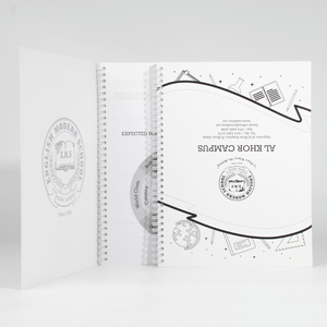 Custom Planner School A5 <strong>Spiral</strong> <strong>Notebook</strong> <strong>with</strong> Paper Cover 80 Sheets for Students &amp; Teachers - Product Image 2