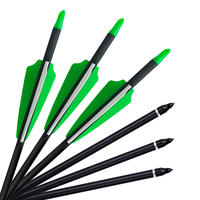 ID cible de tir à l'arc en carbone pur de 31 pouces 6.2mm avec embouts remplaçables arc classique composé flèche en acier plume en plastique pour la chasse