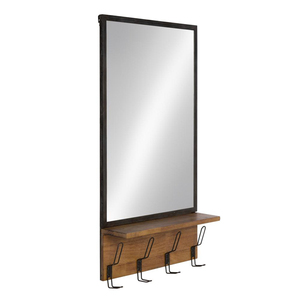 Iron Metal Wall Shelf with Mirror Frame - Product Image 3