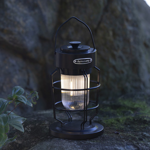 Lámpara Retro, Linterna Portátil para Exteriores, LED USB Recargable, Luz de Camping Blanca Cálida - Product Image 1