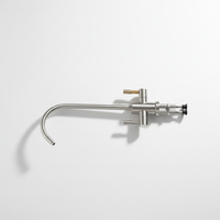 Robinet de filtre à eau potable RO FCTS02 1/4'' en acier inoxydable brossé, finition classique moderne, pour évier de cuisine à osmose inverse double