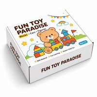 Boîte d'expédition en carton blanc personnalisée, emballage cadeau Paradise pour jouets, figurines, voitures, blocs de construction