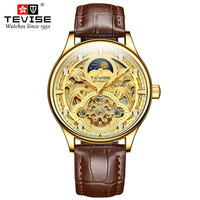 Montre mécanique à cadran ajouré 820D, montre automatique à phases lunaires, tendance, lumineuse, très vendue, pour homme