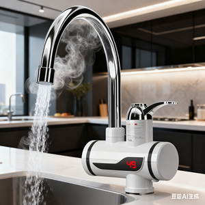 Hiện Đại Duy nhất-lỗ treo tường tĩnh nhiệt Vòi Nước Nhà Bếp Sưởi ấm nhanh chóng tiết kiệm điện biến tần số duy nhất cho khách sạn - Product Image 6