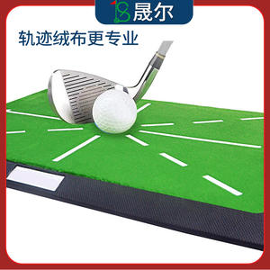แผ่นรองตีกอล์ฟแบบหนา สำหรับฝึกซ้อมในร่มและกลางแจ้ง พร้อมเส้นแสดงเส้นทางการตีสีขาว - Product Image 2