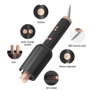Fer à boucler électrique rotatif en céramique PTC avec LED, chauffe rapide, boucleur automatique 360° - Product Image 4