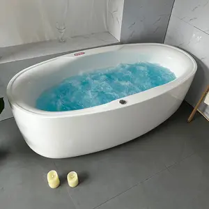 Modern Free Standing Soaking Bathtub Bathroom Corner Sanitary Ware Shower Acrylic Stand Baby Bath Tub