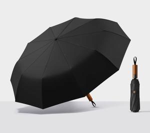 <span class=keywords><strong>Parapluie</strong></span> <span class=keywords><strong>de</strong></span> soleil et <span class=keywords><strong>de</strong></span> pluie <span class=keywords><strong>haut</strong></span> <span class=keywords><strong>de</strong></span> <span class=keywords><strong>gamme</strong></span> simple pour hommes d'affaires avec poignée en bois rétro automatique - Product Image 1