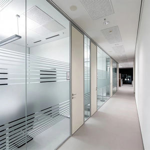 Parete Divisoria in Vetro con Telaio in Alluminio di Alta Qualità, Pannello Acustico per Ufficio o Scuola, Applicazione Interna - Product Image 3