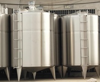 2000L 3000L 5000 litres réservoirs de mélange sanitaires en acier inoxydable avec chemisé et agitateur pour cosmétique, transformation des aliments