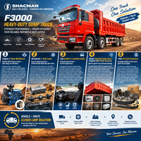 Nouveau Camion Benne SHACMAN F3000 Super 8x4 Diesel 380HP Moteur Weichai Benne Basculante Robuste pour Exploitation Minière Transmission Rapide