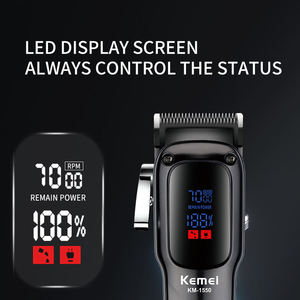 Kemei Cortadora <span class=keywords><strong>de</strong></span> Pelo Profesional para Hombre, Máquina <span class=keywords><strong>de</strong></span> <span class=keywords><strong>Corte</strong></span> <span class=keywords><strong>de</strong></span> Pelo con Interfaz USB, Inalámbrica, <span class=keywords><strong>de</strong></span> Bajo Ruido, con Pantalla LED, para la Temporada <span class=keywords><strong>de</strong></span> 1 <span class=keywords><strong>a</strong></span> 2 - Product Image 2