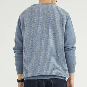 OEM Personnalisé Hommes 90% Laine 10% Cachemire Col Rond Pull Pull Tricoté Pulls pour Hommes BSCI WRAP Tricots Fabricant - Product Image 2