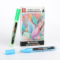 Ensemble de marqueurs acryliques Mobee P-966B/6F OEM/ODM de haute qualité, couleurs vives, grande valeur, pour l'art.