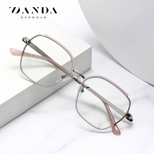 Danda Eyeglasses <b>Frames</b> Rectangle <b>Metal</b> Full <b>Frame</b> Anti Blue Light Women JS8636 - Product Image 1