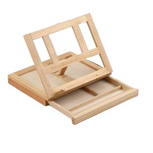 Mini chevalet de <span class=keywords><strong>dessin</strong></span> et de pastel pliable en <span class=keywords><strong>bois</strong></span> de hêtre avec tiroir de rangement pour la peinture - Product Image 1