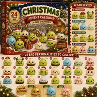 Nouvel Arrivage Transfrontalier WF Calendrier de l'Avent Squishy de Noël 2026 en PLA Fabriqué en Chine