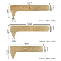 Échelle en laiton antique règle de mesure Mini 60mm 80mm 100mm pied à coulisse outil de fabrication de bijoux pour collier Bracelet bague création