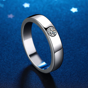 Vendita calda cornice da donna 925 in argento Sterling alla moda con lo stesso anello di Moissanite rodiato anello di lusso - Product Image 1