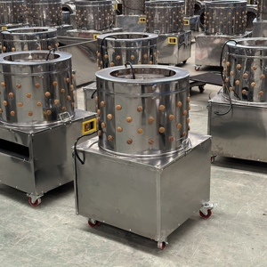 Plumeuse à poulet entièrement automatique grande capacité, modèle 60, avec nouveau moteur à roulement pour ligne d'abattage de cailles - Product Image 2