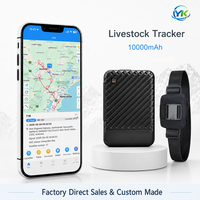 K5-NY 10000mAh Traceur GPS étanche à aimant puissant pour bétail, moutons, chevaux avec collier en nylon