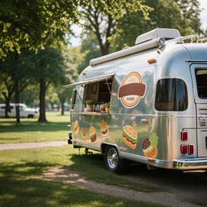 2025 Large Truck Pizza Trailer Ice Prefab Shop Coffee Food Cart With Full <b>Kitchen</b> Toilet - Product Image 2