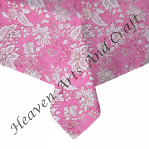 Nouveau fait à la main indien Floral main bloc imprimé coton nappe couverture de Table carrée pour mariage décor à la maison et événements - Product Image 1