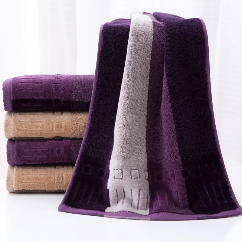 Factory wholesale towels high-end cotton towel yarn-dyed jacquard dark striped towels instead of delivery