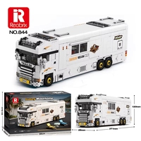 Truk Tangki Minyak Reobrix 840 841 842 843 844 1119PCS Blok Bangunan Semi Berat Model DIY