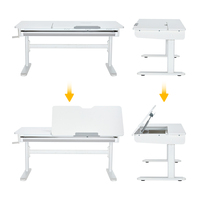 Bureau d'étude pour enfants à hauteur et inclinaison réglables avec tiroir amovible et design ergonomique pour les enfants en croissance, utilisation à l'école et dans la chambre